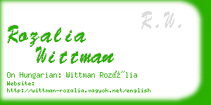 rozalia wittman business card